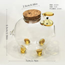 Axyaa Glass Piggy Bank for Gold Beans Storage - Mini Wish Bottle