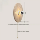 Axyaa Wabi Sabi LED Wall Lamp Circular Yellow Travertine Bedroom Bathroom Mirror Light