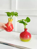 Axyaa Fruit Vase Series: Dragon Fruit Orange Mango Ceramic Vase for Living Room Decor