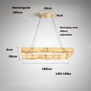 Axyaa Marble Series LED Chandelier Pendant Light - Alabaster Hanging Lamp