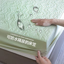 Axyaa Quilted Mattress Protector: Waterproof, Non-Slip, Breathable, Anti-Mite, Anti-Bacterial