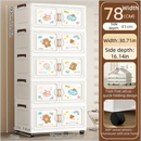 Axyaa Cartoon Foldable Storage Box, Heavy-Duty Rolling Organizer for Home Organization