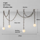 Axyaa Dark Green Glass Chandelier for Modern Retro Decor