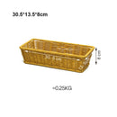 Axyaa Rattan Wicker Serving Baskets - 10 Styles, Multicolor Handwoven Restaurant Display