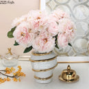 Axyaa Golden Electric Ceramic Vase Decorative Flower Arrangement Ornament