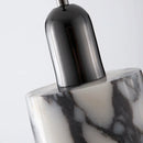 Axyaa Marble Pendant Lamp: Luxury Natural Stone Chandelier for Bedroom, Living, and Dining Room