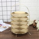 Axya 3-Layer European Snack Display Rack: Elegant Fruit Plate & Cake Serving Tray