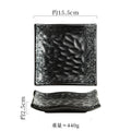 Axyaa Hammer Pattern Ceramic Sushi Dessert Snack Plates for Molecular Cuisine