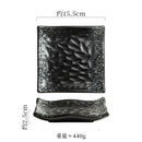 Axyaa Hammer Pattern Ceramic Sushi Dessert Snack Plates for Molecular Cuisine