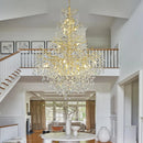 Axyaa Modern Luxury Crystal Chandelier for Living Room Staircase Foyer High Stairway