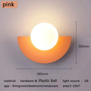 Axyaa Nordic LED Plastic Ball Wall Lamp for Home Decor Lightings
