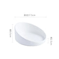 Axyaa White Ceramic Dessert Plate Set for Molecular Cuisine and Snacks