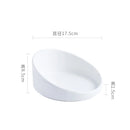 Axyaa White Ceramic Dessert Plate Set for Molecular Cuisine and Snacks