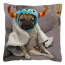 Axyaa Influencer Pug Cushion Cover - Funny Dog Home Decor Pillow Case