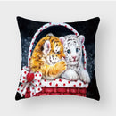 Axyaa Cute Animal Print Cushion Cover 45x45cm for Home Sofa Décor