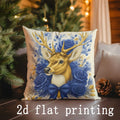 Axyaa Christmas Pattern Cushion Covers for Sofa, Bedroom, Car - Rectangular Pillow Cover