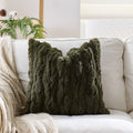 Axyaa Green Flower Embroidery Pillowcase - Decorative Sofa Throw Cushion Cover