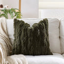 Axyaa Green Flower Embroidery Pillowcase - Decorative Sofa Throw Cushion Cover