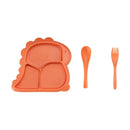 Axyaa Dinosaur Kids Tableware Set - Baby Feeding Bowl, Plates, Spoons, Forks
