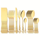 Axyaa Vintage Crown Stainless Steel Cutlery Set for Home, Restaurants, Parties