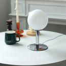 Glass Cream Mushroom LED Desk Lamp for Modern Minimalist Bedroom by Axyaa