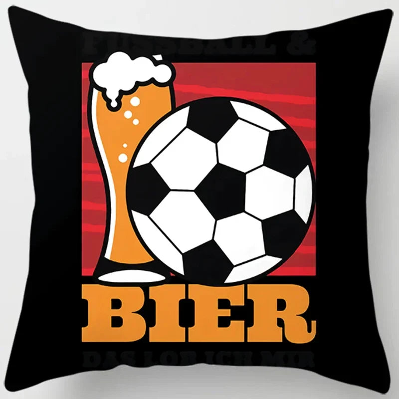 Axyaa Football Square Pillowcase - Home & Car Decor Cushion Cover (45cm*45cm)