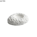 Axyaa Ceramic Dinner Plate Set - Irregular Texture, Thick Soup Plate, Special Tableware