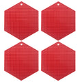 Axyaa Honeycomb Silicone Trivet Mats - Set of 4