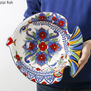 Axyaa Fish-Shaped Ceramic Bowl for Fruit Salad, Soup, Dessert, Snacks, Noodles - Restaurant Tableware