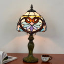 Axyaa Stained Glass Table Lamp: European Style Home Decor Reading Light for Living Room Bedroom