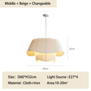 Axyaa Minimalist LED Fabric Chandelier for Home Decoration