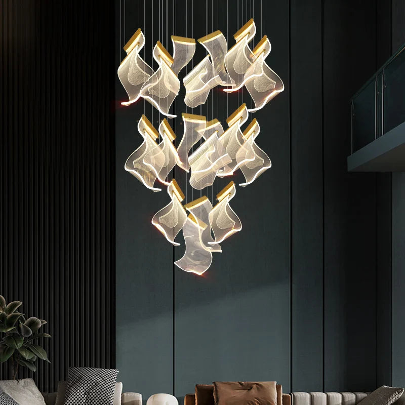Axyaa Villa Acrylic Chandelier for Modern Luxury Decor & Lighting
