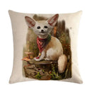 Axyaa Cute Animal Print Pet Pillow Cover for Home Sofa Decoration