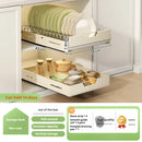 Axyaa Slide Out Kitchen Organizer Tray Plate Rack Spice Storage