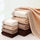 Axyaa 3-Piece Waffle Towel Set: 1 Bath, 2 Hand Towels - Cream