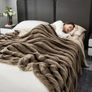 Axyaa Faux Fur Thick Warmth Blanket: High Quality, Soft & Fluffy Sofa Throw
