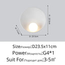Axyaa Glass Ball Wall Lamp Wooden Bedroom Living Room Indoor Decor Lighting
