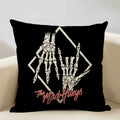 Axyaa Skull Head Pillow Cover Black Cartoon Design 45x45cm