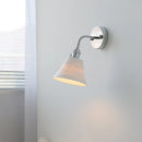 Axyaa Ceramic Wall Sconce with Flexible Arm & Adjustable LED Light Silver