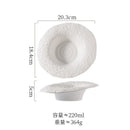Axyaa White Ceramic Bowl Set - Restaurant Tableware Salad Pasta Sashimi Soup Bowls