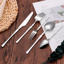 Axyaa Stainless Steel Dining Set: 30 Pcs Solid Cutlery Knife Fork Spoon Mirror Utensils