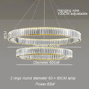 Axyaa Modern LED Crystal Round Chandelier for Dinning Living Room