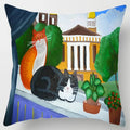 Axyaa Cartoon Cat Pillow Cover for Home Office Bedroom Sofa Car Decoration