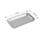 Stainless Steel Food Tray Set by Axyaa: Buffet, Steak, Meat, Bread, Snack Plates