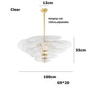 Colorized Glass Leaves Chandelier by Axyaa: Stoned Art Glass, Dimming Function