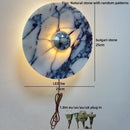 Axyaa Bulgari Stone LED Wall Lights: Modern Nordic Bedroom Luxury Bedside Lamp