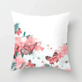 Axyaa Butterfly Flower Polyester Cushion Cover