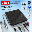 Axyaa USB 3.0 Type-C External CD/DVD Drive - Burner Reader Player for Computer