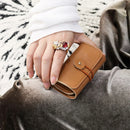 Axyaa Jewelry Roll Organizer: PU Leather Travel Storage Bag with Multi-functional Compartments