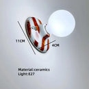 Axyaa Hand-painted Ceramic Wall Lamps - Minimalist LED Lighting for Home Decor